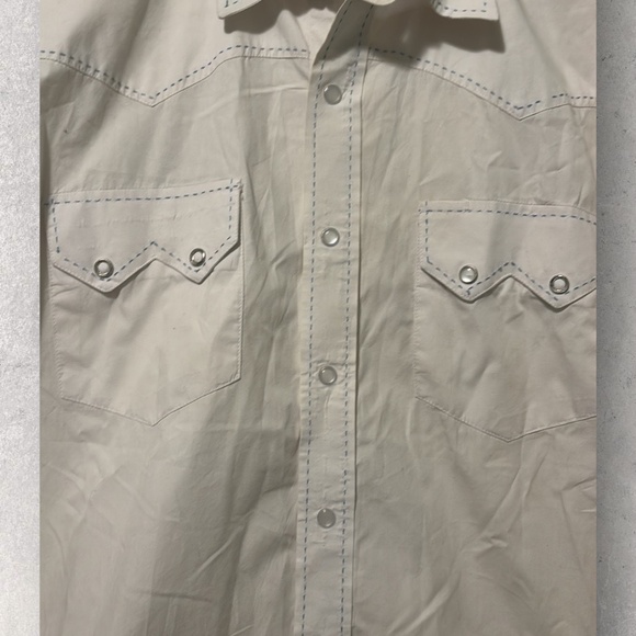 DRYSDALES WESTERN WEAR VINTAGE COWBOY SHIRT WHITE HEAVY DUTY MEN’S XXL USA - Picture 2 of 4